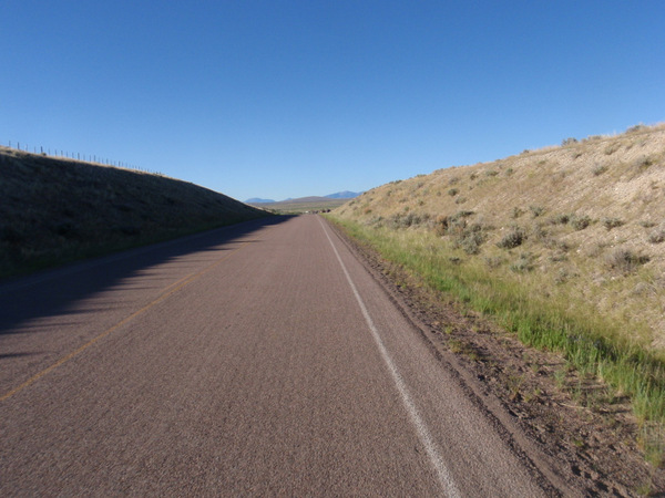 Trecking down the Great Divide Mountain Bike Route (GDMBR) on Montana's Hwy-73.